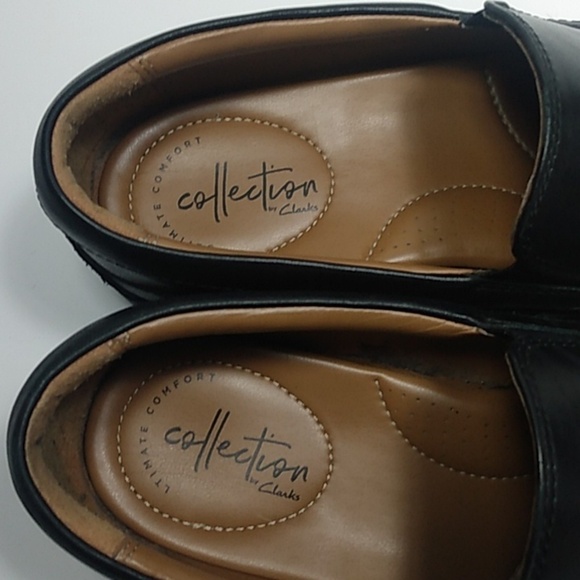 CLARKS Ultimate Comfort Collection Men's Black Slip -on Shoe size 9 1/2 M - Picture 8 of 11